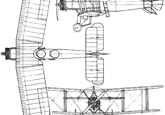 Самолет Armstrong Whitworth Wolf (England) (1923) - чертежи, габариты, рисунки