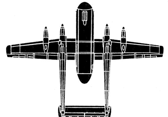 Самолет Armstrong Withworth AW 660 Argosy - чертежи, габариты, рисунки