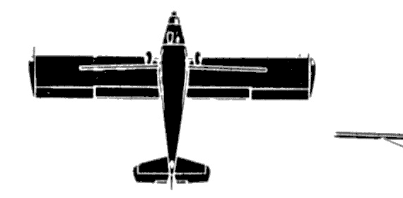 Самолет Auster AOP 9 - чертежи, габариты, рисунки