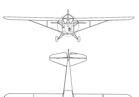 Самолет Auster Autocrat - чертежи, габариты, рисунки