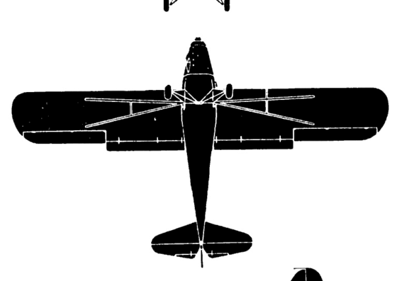 Самолет Auster Mk. 6 - чертежи, габариты, рисунки