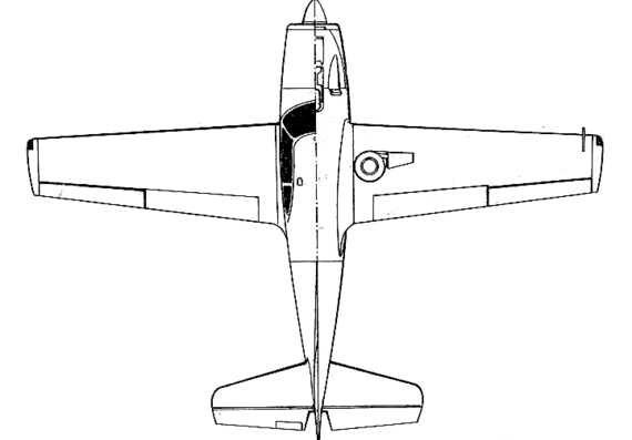 Самолет Aviamilano F-14 Nibbio - чертежи, габариты, рисунки