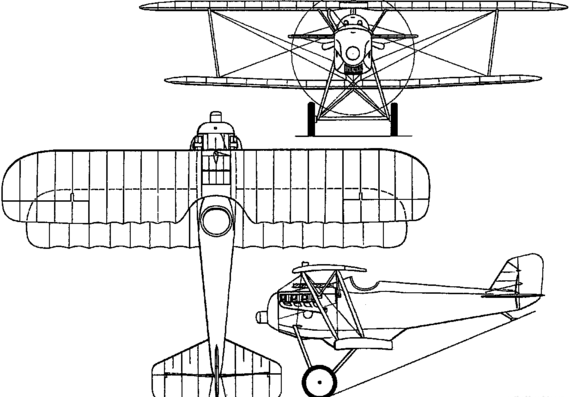 Самолет Aviatik D III (Germany) - чертежи, габариты, рисунки