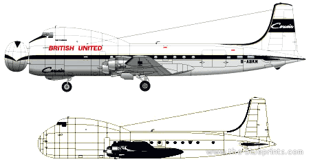 Самолет Aviation Traders ATL-98 Carvair - чертежи, габариты, рисунки