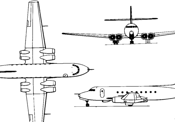 Самолет Avro Canada C-102 Jetliner (Canada) (1949) - чертежи, габариты, рисунки
