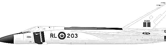 Самолет Avro Canada CF-105 Arrow - чертежи, габариты, рисунки