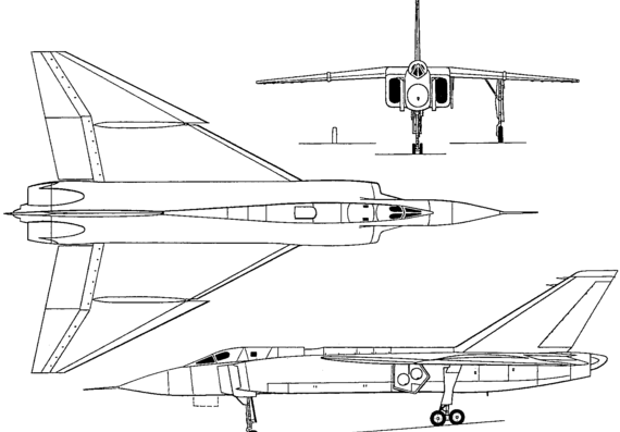 Самолет Avro Canada CF-105 Arrow (Canada) (1958) - чертежи, габариты, рисунки