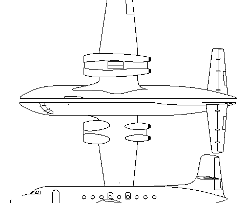 Самолет Avro Canada Jetliner - чертежи, габариты, рисунки