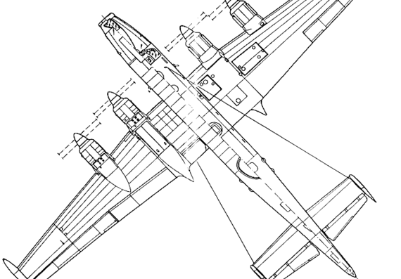 Avro Shackelton Mk.3 aircraft - drawings, dimensions, figures