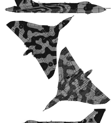 Самолет Avro Vulcan - чертежи, габариты, рисунки