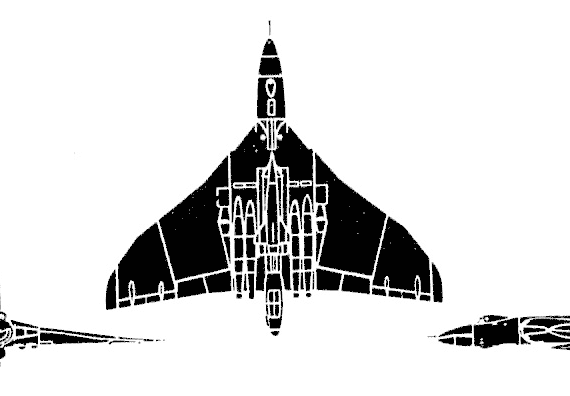 Самолет Avro Vulcan B 2 - чертежи, габариты, рисунки