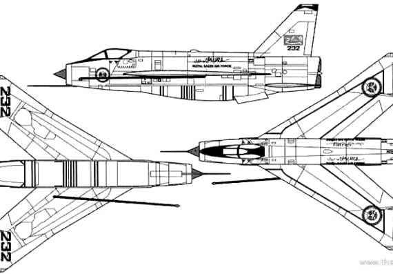 Самолет BAC Lightning F Mk.6 - чертежи, габариты, рисунки