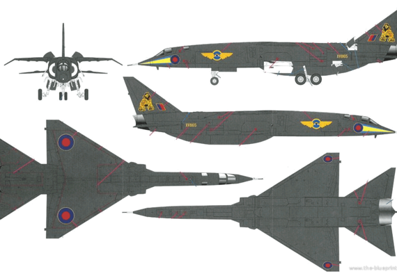 Самолет BAC TSR.2 - чертежи, габариты, рисунки