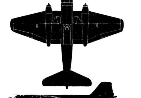Самолет BAE Canberra - чертежи, габариты, рисунки