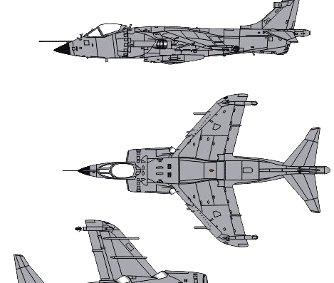 Самолет BAE Sea Harrier Mk.1 - чертежи, габариты, рисунки