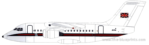 Самолет BAe 146-CC2 - чертежи, габариты, рисунки