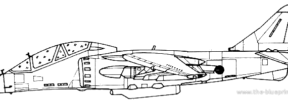 Самолет BAe Harrier T.10 - чертежи, габариты, рисунки