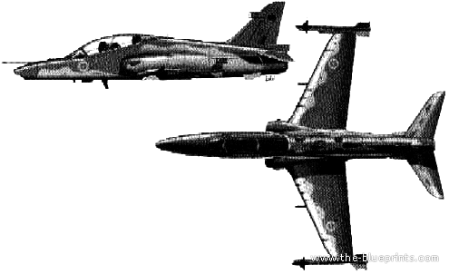 Самолет BAe Hawk MK.100 - чертежи, габариты, рисунки