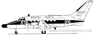 Самолет BAe Jetstream T.1 - чертежи, габариты, рисунки