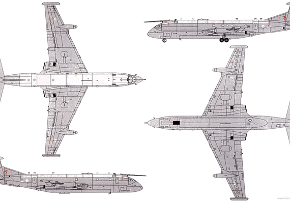 Самолет BAe Nimrod R1P - чертежи, габариты, рисунки