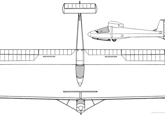 Самолет BCP Mikaielovgrad Biser - чертежи, габариты, рисунки