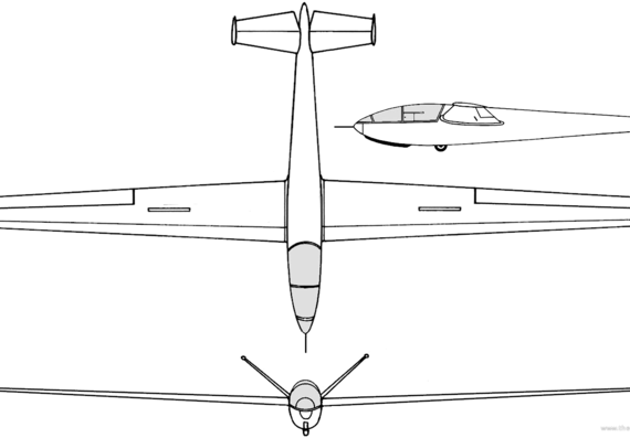 Самолет BCP Mousachevo Kometa Standard II - чертежи, габариты, рисунки