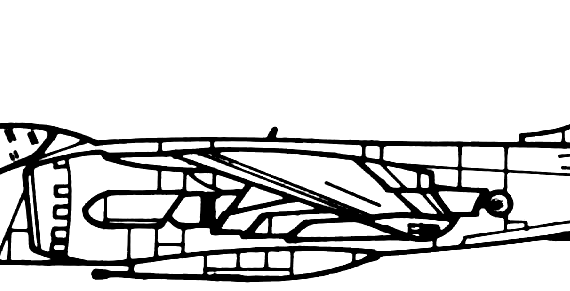 Самолет Bae Harrier Gr.5 - чертежи, габариты, рисунки