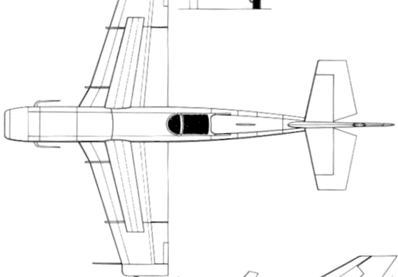 Самолет Ball-Bartoe Jetwing - чертежи, габариты, рисунки