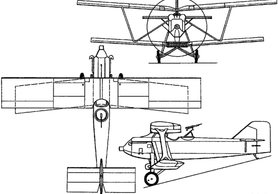 Самолет Beardmore W.B.26 (England) (1925) - чертежи, габариты, рисунки