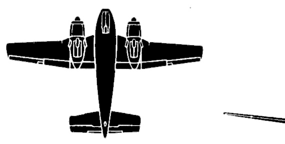 Самолет Beech L 23 Seminole - чертежи, габариты, рисунки
