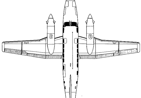 Самолет Beechcraft Be-99A - чертежи, габариты, рисунки