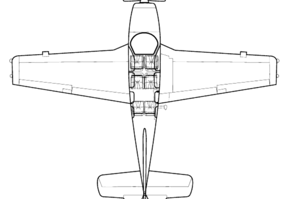 Самолет Beechcraft Bonanza G36 - чертежи, габариты, рисунки