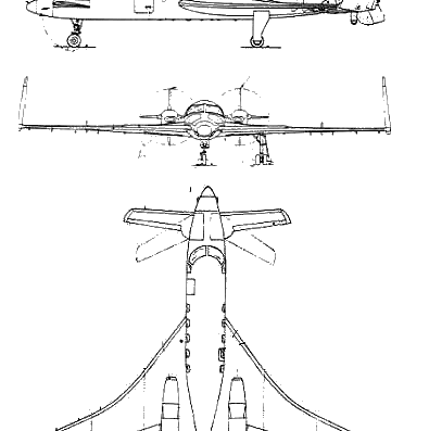 Beechcraft Starship aircraft - drawings, dimensions, figures