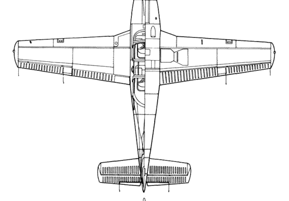 Самолет Beechcraft T-34 Mentor - чертежи, габариты, рисунки