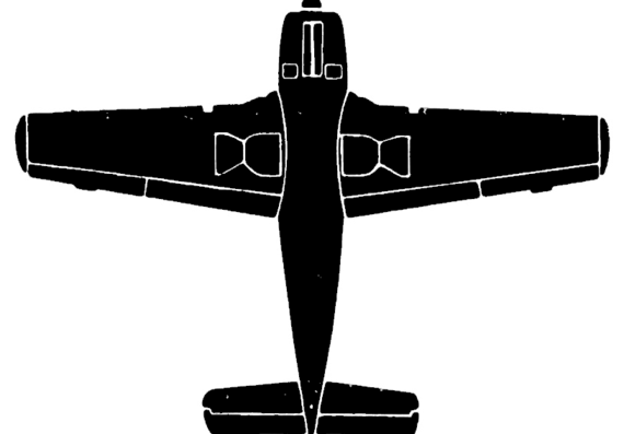 Самолет Beechcraft T 34 Mentor - чертежи, габариты, рисунки