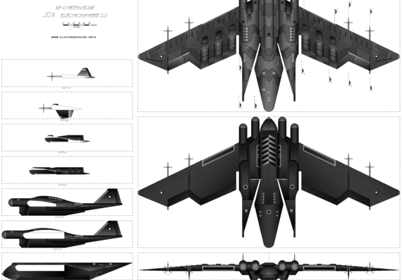 Belkan XB-0 Flying Fortress aircraft - drawings, dimensions, figures