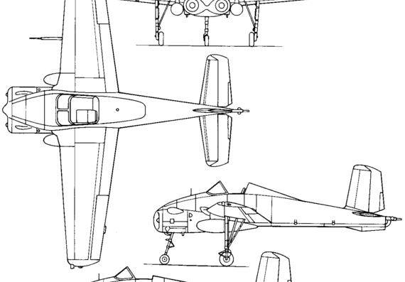 Самолет Bell Model 68 X-14 (USA) (1957) - чертежи, габариты, рисунки