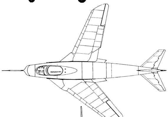 Самолет Bell X-5 - чертежи, габариты, рисунки