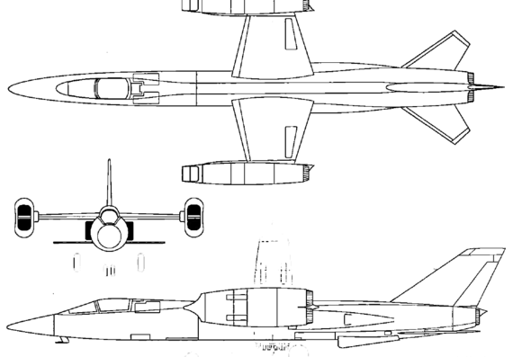 Самолет Bell XF-109 - чертежи, габариты, рисунки
