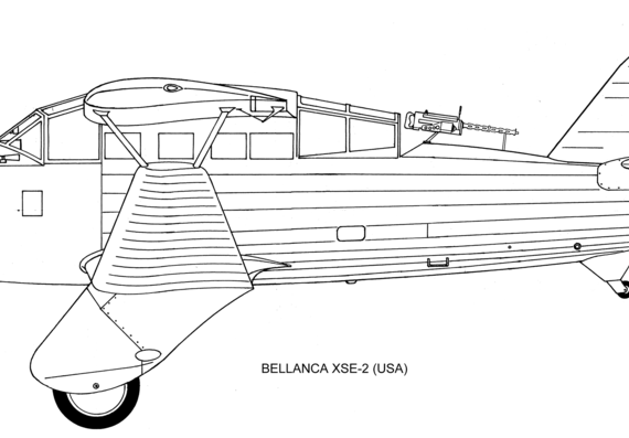Самолет Bellanca XSE-2 side view - чертежи, габариты, рисунки