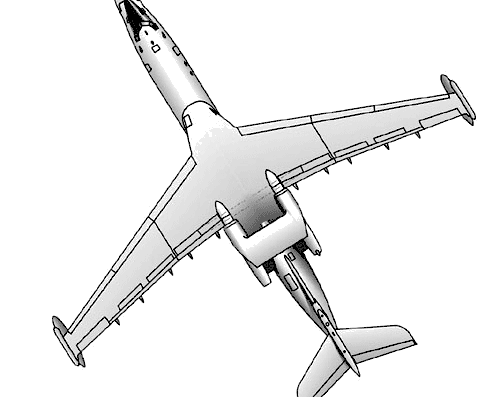 Самолет Beriev A-42PE - чертежи, габариты, рисунки