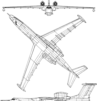 Самолет Beriev A 40 - чертежи, габариты, рисунки