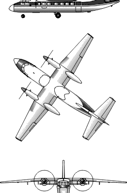 Самолет Beriev Be-32 - чертежи, габариты, рисунки