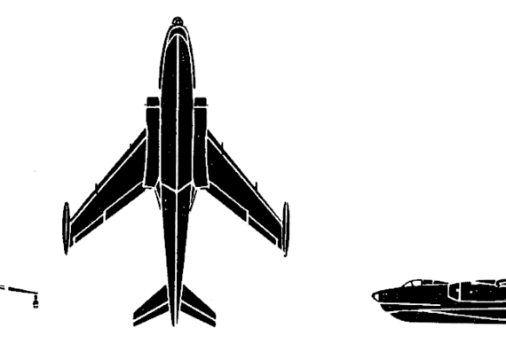 Самолет Beriev Mallow - чертежи, габариты, рисунки
