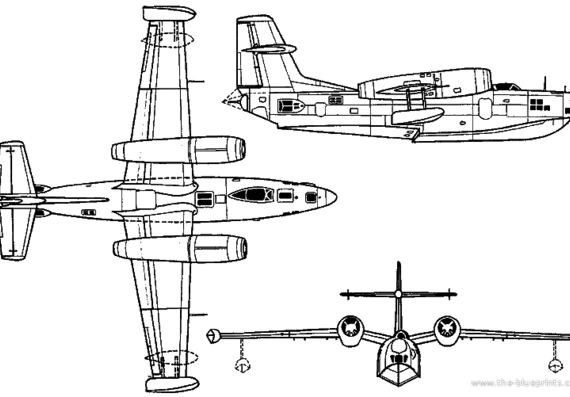Beryev R-1 (Russia) aircraft (1952) - drawings, dimensions, figures