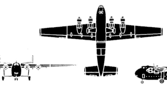 Самолет Blackburn B-101 Beverly - чертежи, габариты, рисунки