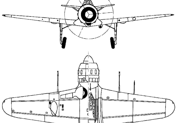 Самолет Bloch MB-152C1 - чертежи, габариты, рисунки