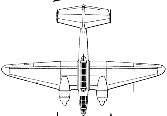 Самолет Bloch MB-175 - чертежи, габариты, рисунки