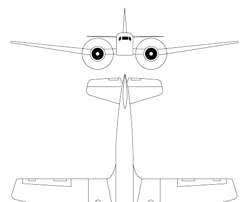 Самолет Bloch MB.220 - чертежи, габариты, рисунки