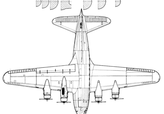 Самолет Boeing 307 Stratoliner - чертежи, габариты, рисунки